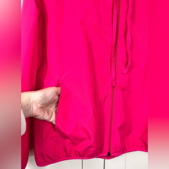 ATC hot pink jacket, M, windbreaker Spring Coat, pockets & hood, Neon Cute - Picture 4 of 7